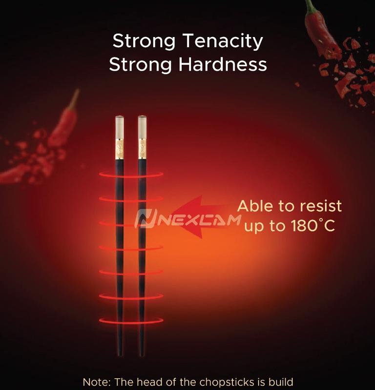 Product Introduction of Gold Alloy Chinese Chopsticks With Slip Resistant Chopstick Tip 11