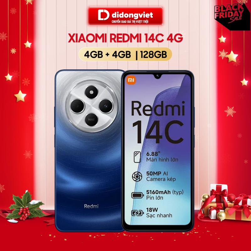 Điện thoại Xiaomi Redmi 14C (4+4)GB/128GB - Bảo hành 18 tháng chính hãng - Mobile, Phone redmi 14c Kem Sim