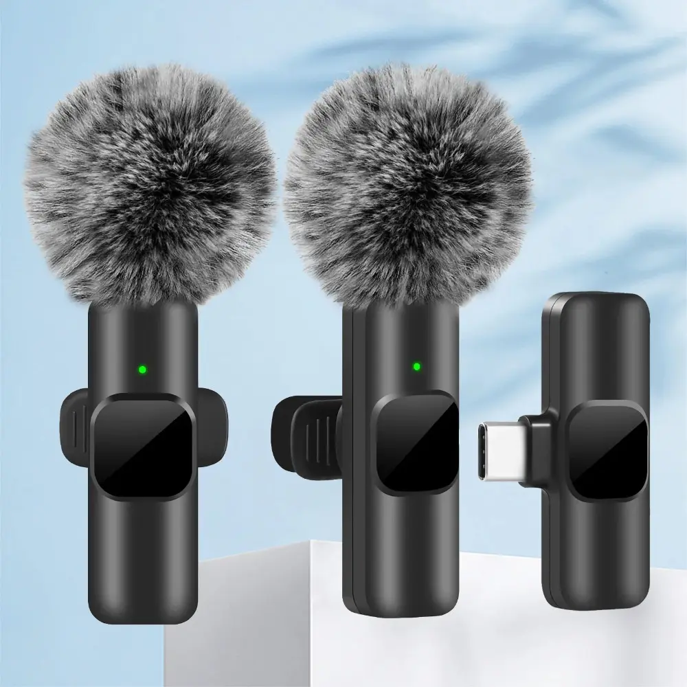 New Compact Wireless Lavalier Microphone for Audio and Video Recording, Mini Microphone Suitable for Laptops, Live Streaming Games, Mobile Phones, Microphone
