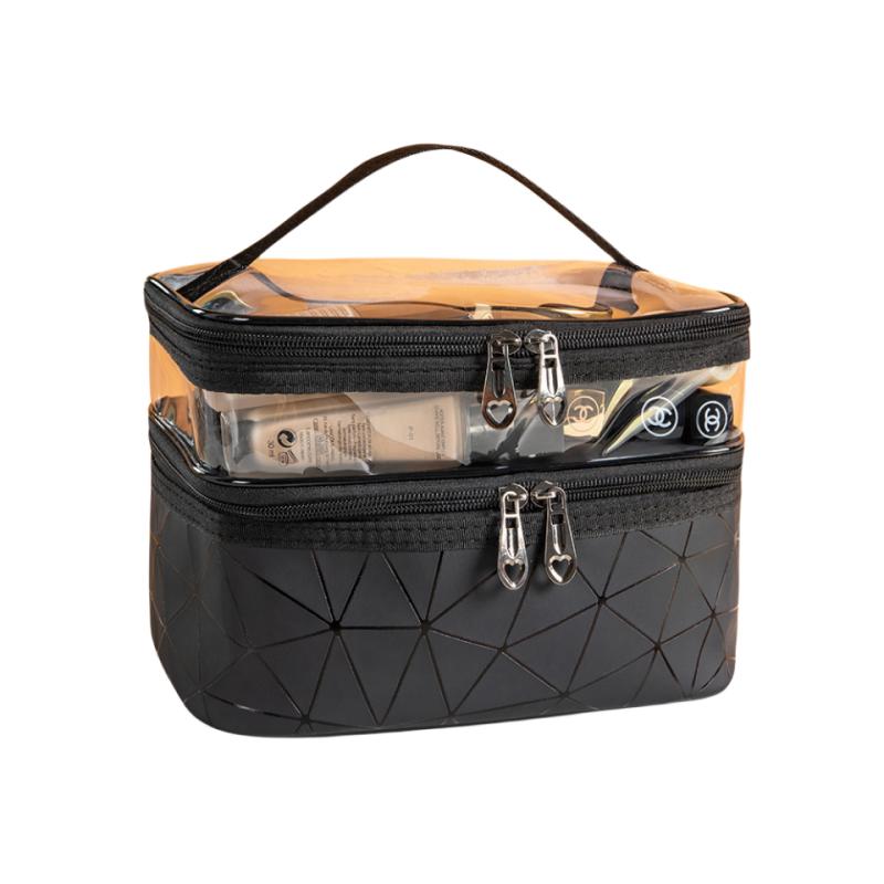 Product Introduction of Double Portable Large Capacity Makeup Bag Korean Version Ringer Travel Multifunctional Toiletry Bag Portable Storage Bag 6