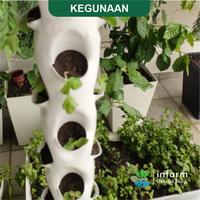 Gambar INFARM -  Growing Tower Tanah Vertikultur Vertikal Garden Paralon Panjang 50 cm Bahan PVC Premium 12 Lubang Media Diameter Tower 12.5 cm - Warna dari Infarm Kota Surabaya 4 Tokopedia