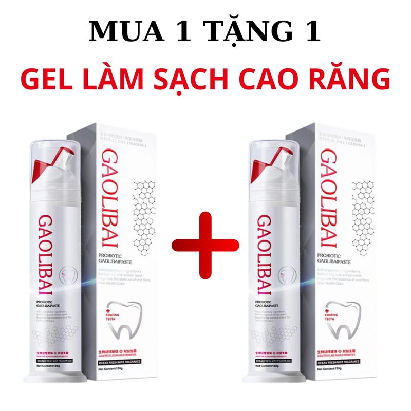   MUA 1 TẶNG 1  Gel Làm Sạch Cao Răng GAOLIBAI Khử Mùi Hôi Mảng Bám Chăm Sóc Răng Miệng Nữ Trắng Răng 