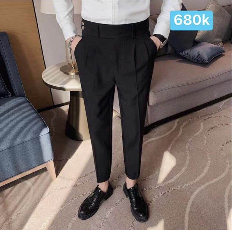 Quần âu nam nội địa cạp cao 2 cúc