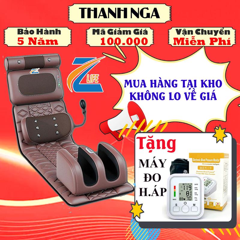 Nệm Massage Toàn Thân Kèm Đệm Massage Chân Z30 12 Điểm, Thảm Ghế Mát Xa Rung, Làm Ấm, Dụng Cụ Phục Hồi Sức khoẻ, Đệm Thảm Matxa Cổ Vai Gáy Lưng Và Cột Sống Chân Tay Toàn Thân