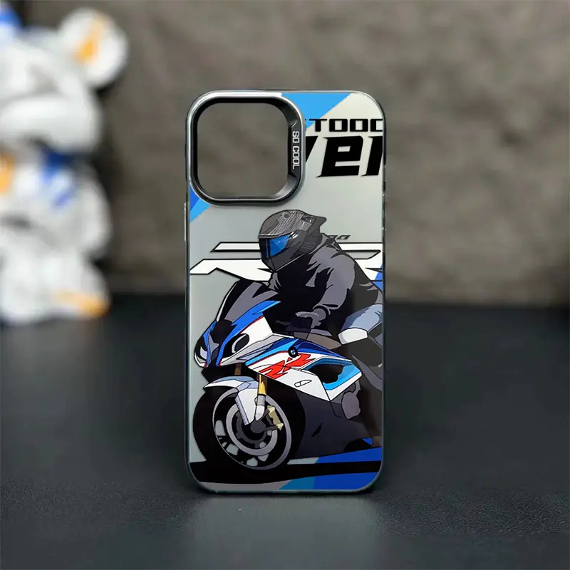 Ốp lưng cho bé trai xe máy iPhone, Bảo vệ ống kính, Chống sốc và chống sốc toàn diện, Tương thích với các mẫu iPhone phổ biến trên thị trường, chẳng hạn như iPhone 7 / 8 / X / 11 / 12 / 13 / 14 / 15 Pro Max.