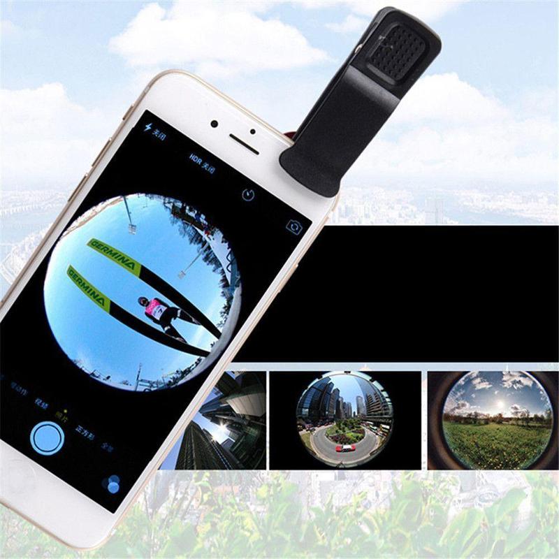 Phone Lens Clip On Wide Angle Macro Camera Lens Kit Fish Eye For Smart Phone 8