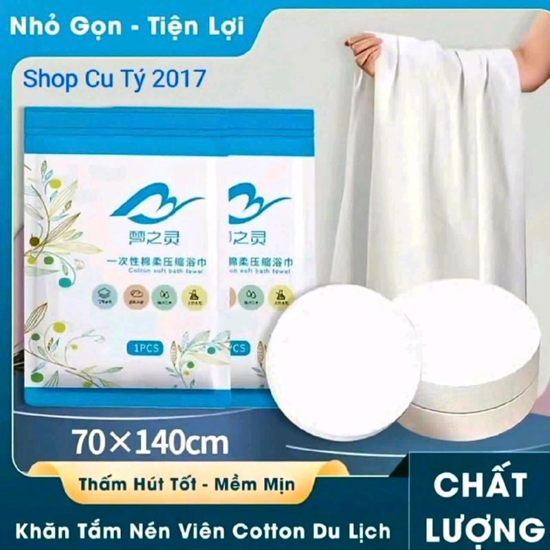 ComBo 5-10 Khăn Tắm Nén Du Lịch 70x140cm Bằng Cotton Siêu Gọn và Tiện Lợi Nhà Tắm Khách Sạn