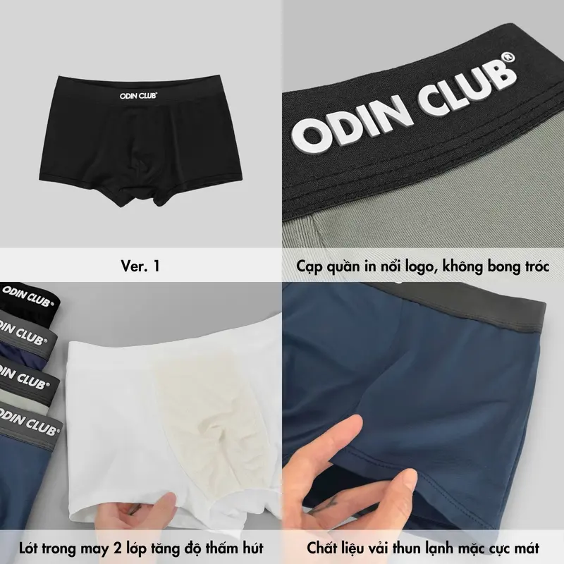 [ODIN x Phạm Thoại] COMBO Quần lót nam Boxer ODIN CLUB (CHE TÊN SẢN PHẨM) 1