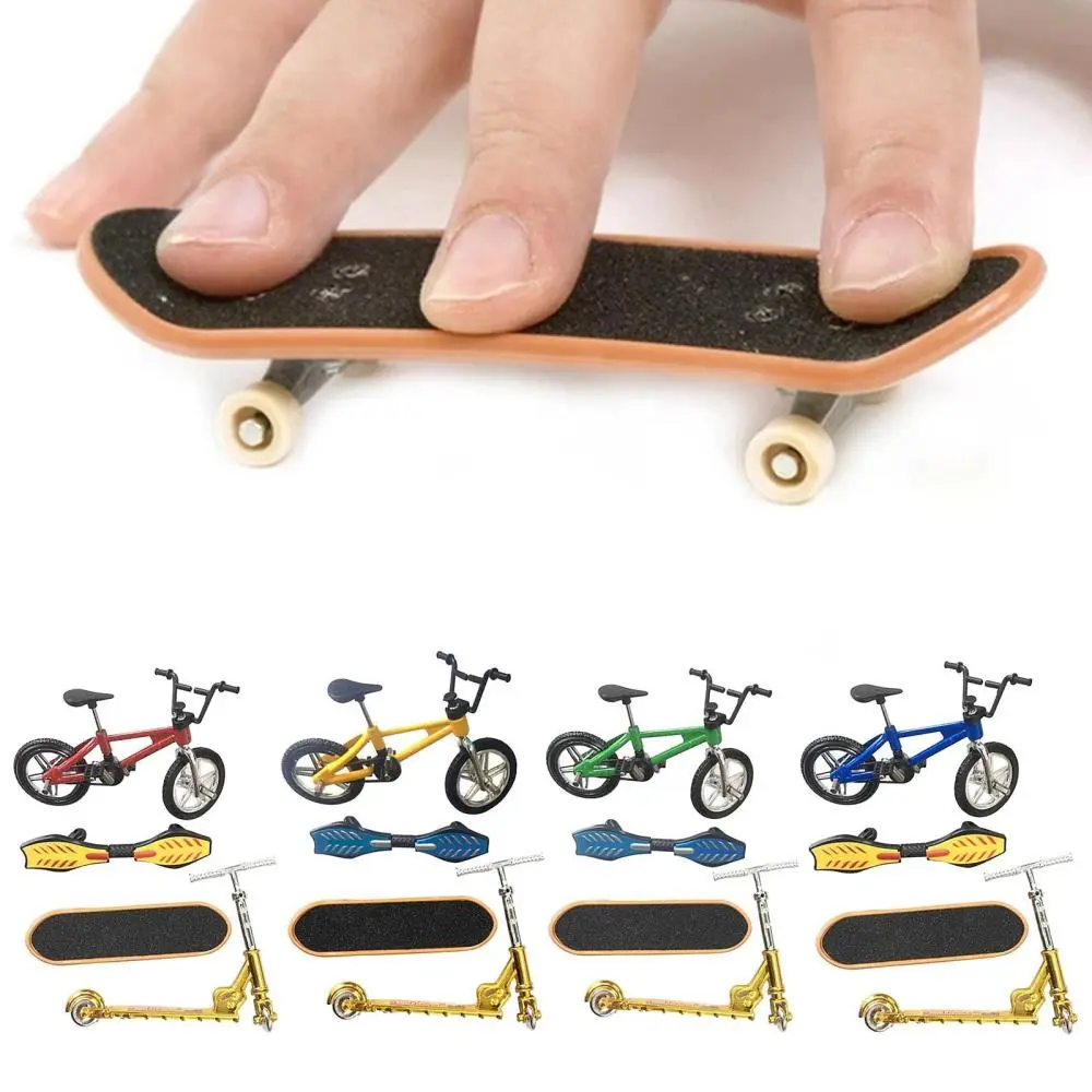 Mini Finger Toys Set 1:18 Fintertip Skateboard Bike Scooter Tiny Swing Board