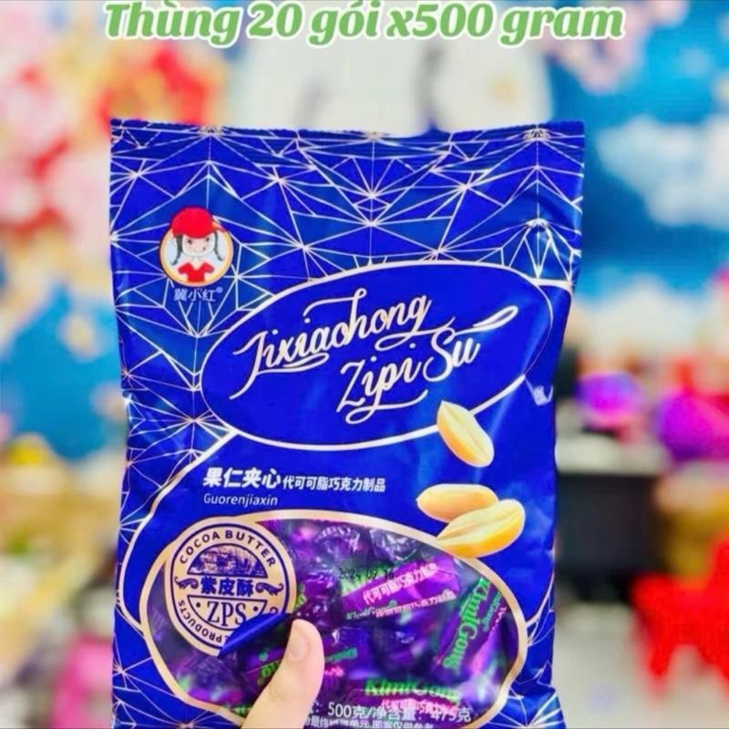Kẹo Socola Mix hạnh nhân Ăn Vặt Candy Viên Kẹo