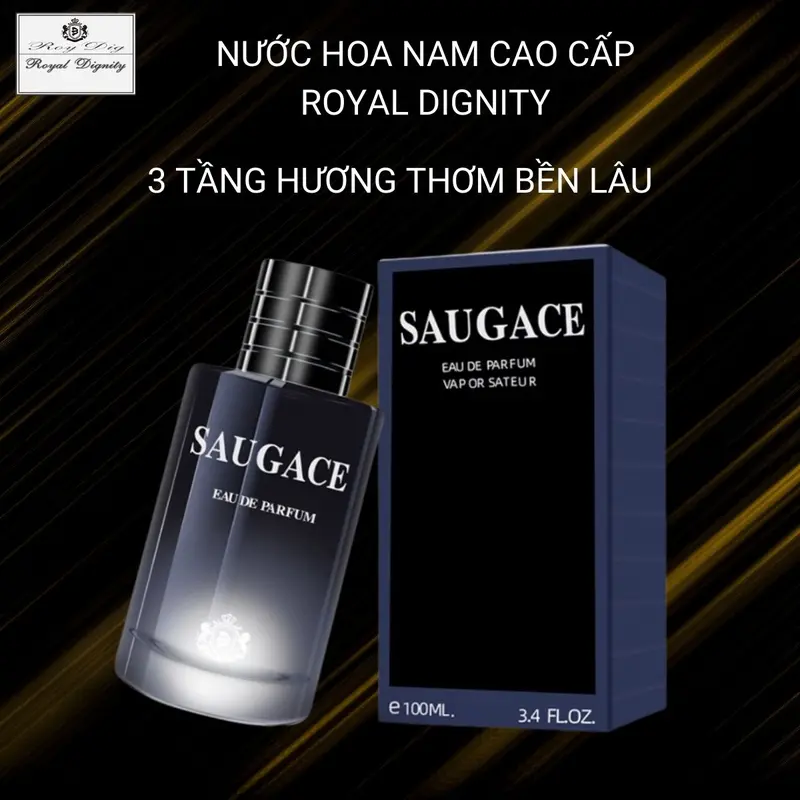 Nước hoa nam thơm lâu hương nhẹ nhàng nam tính Saugace 100ml dầu thơm nam cao cấp NH162 Perfume Cosmetic Xịt Thơm Tinh Dầu 1