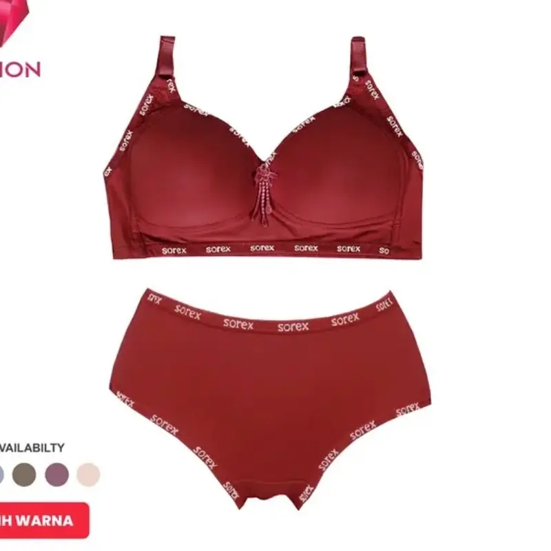 Bra Set Sorex seserahan Cup BesarBra 17233 + Celana Dalam 15232 super SOFT halus lembut adem 1