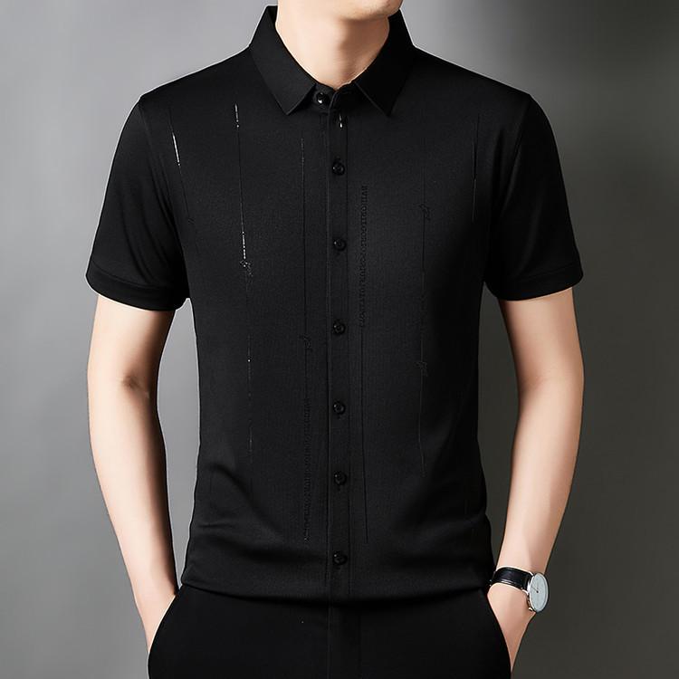 Product Introduction of Men's Casual Polo Shirt Short Sleeve Breathable Easy Versatile Striped Design 21