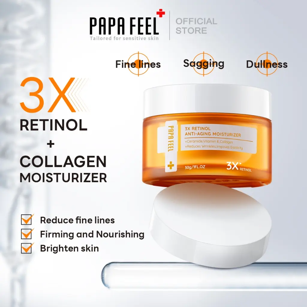 PAPA FEEL 3X Retinol Boost Antiwrinkle Moisturizer 30g Comfort Anti Aging Cream Collagen Deeply Acti