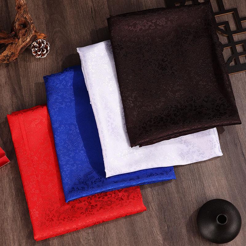 Red Plum Jjxxrrjj Dragon Pattern Jacques Fabric Chinese Style Silk Sino Antique Decoration Exercise Clothing Han Chinese Clothing Tang Suit Clothing Fabric 8