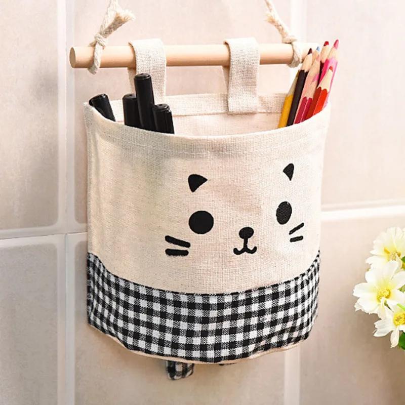 Product Introduction of Túi Đựng Đồ Treo Tường, Túi Sắp Xếp Mèo Hoạt Hình, Túi Treo Tủ Quần Áo, Hộp Đựng Mỹ Phẩm, Cửa Cotton, Tủ Quần Áo Treo Tường 24