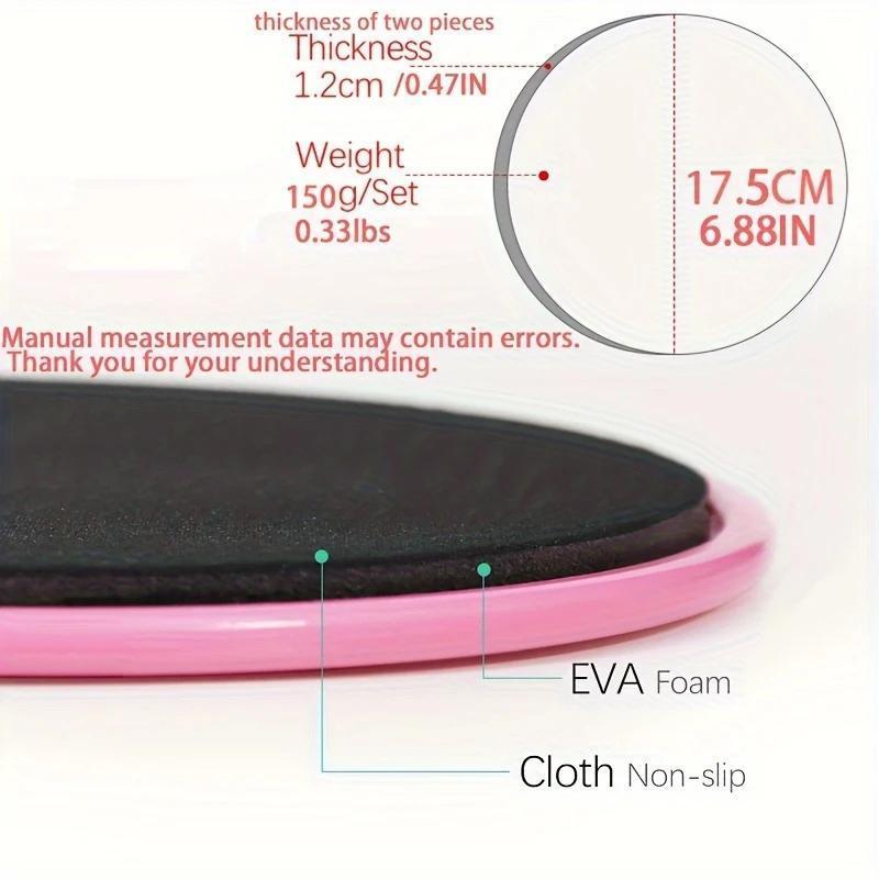 Gliding Discs, 2 Counts Sliding Fitness Disc, Exercise Sliding Plate, Abdominal Muscle Training Disc, Yoga Sliding Disc, Fitness Equipment for Home Gym 1