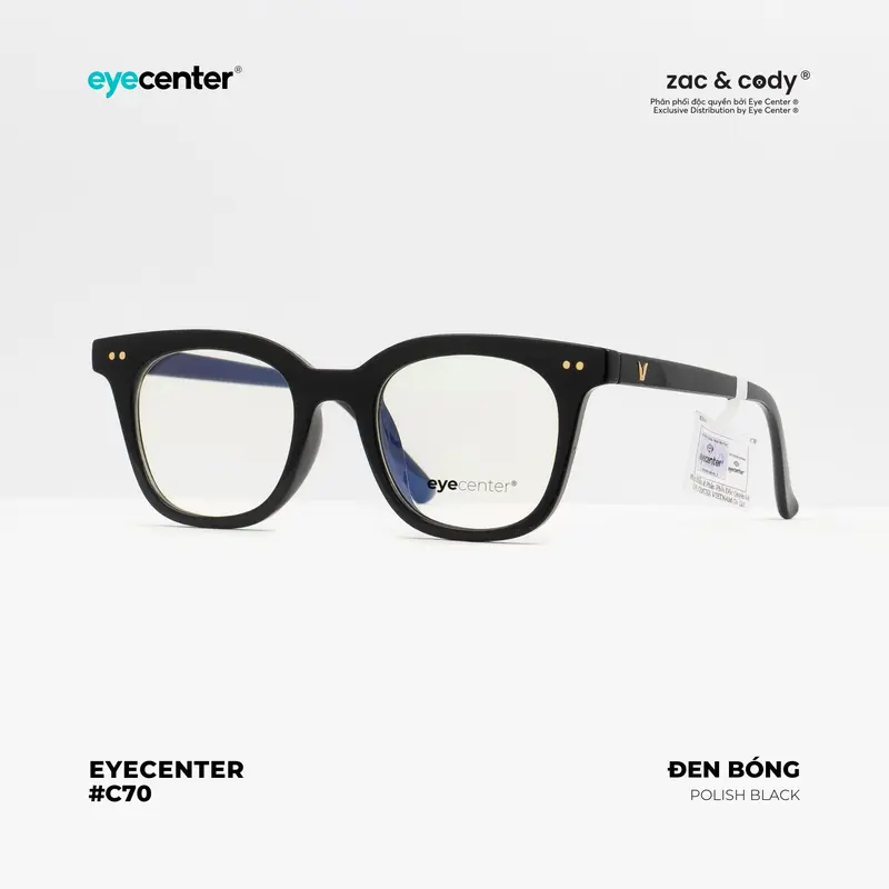 [C70] Gọng kính cận nam nữ C70 kính mắt chính hãng EYECENTER nhựa dẻo siêu nhẹ nhập khẩu by mắt kính Eye Center Vietnam 3