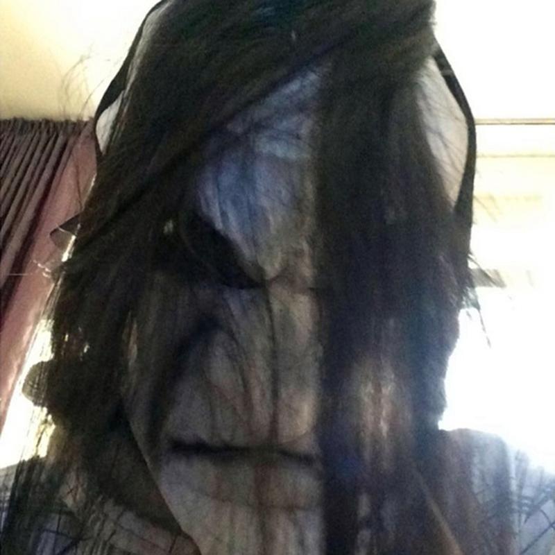 Dag-Mặt Nạ Ma Cho Halloween, Zombie Đáng Sợ Với Tóc Đen, Thoáng Khí, Ngôi Nhà Ma Ám, Đạo Cụ 2
