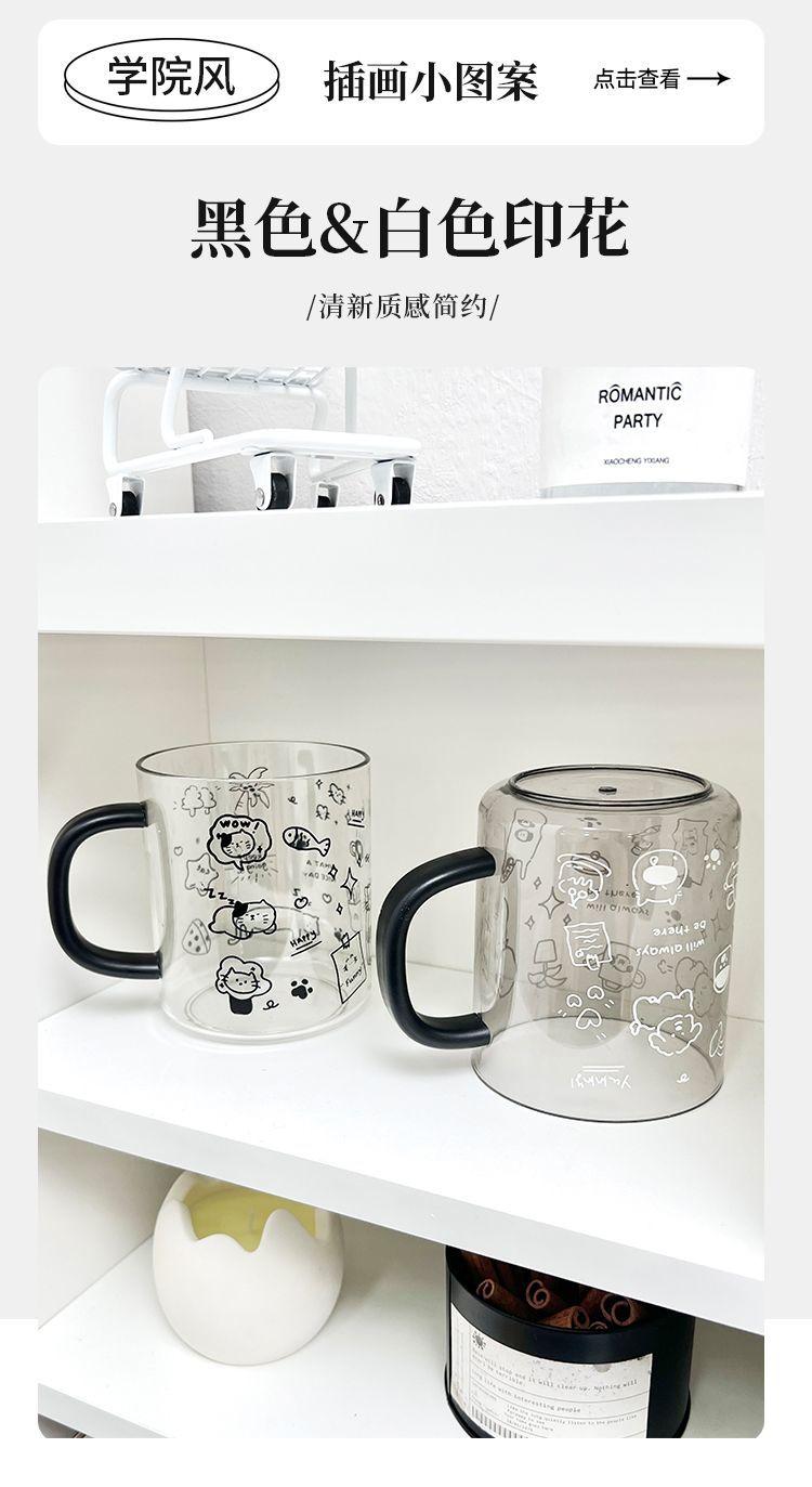 Product Introduction of Table[4966 People Collection] Ins Simple Mouthwash Cup Household Creative Transparent Wash Tooth Mug Brushing Couple Cute Light Luxury Toothbrush Cup 7