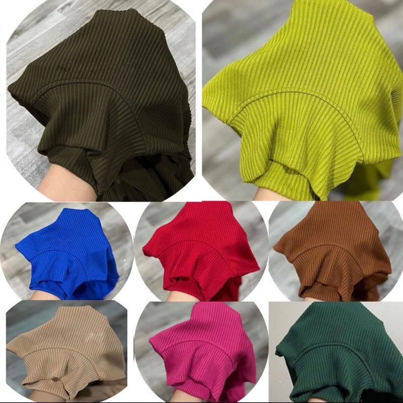 ÁO THUN CỔ LỌ Ủ KEM VẢI GÂN TÀU CAO CẤP - AUK50