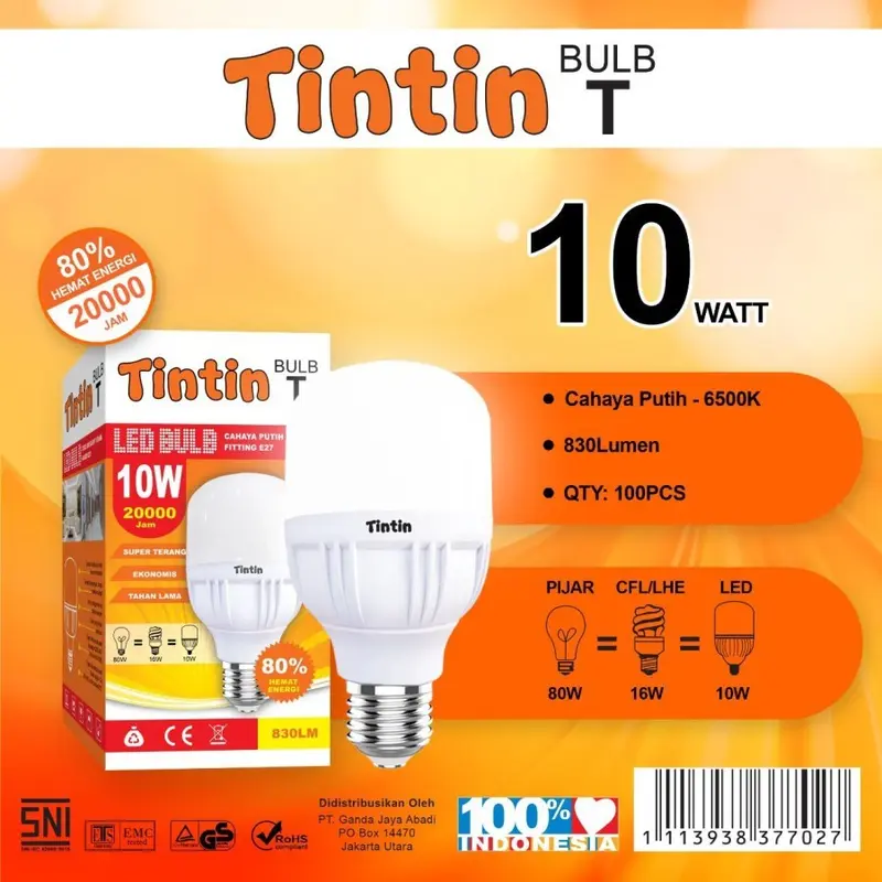 Lampu LED TinTin Murah Capsule 5 w 10 w 15 w 20 w 30 w 40 w watt 2