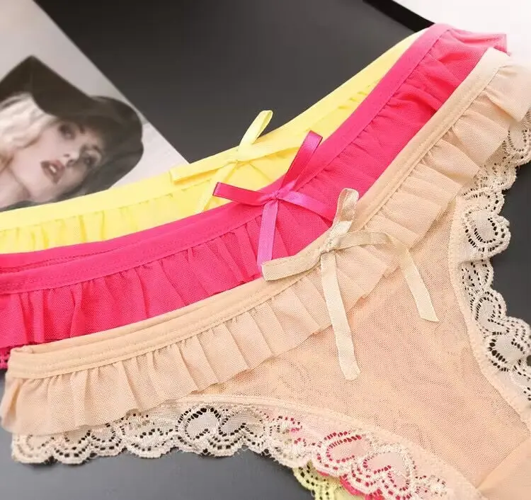 Celana Dalam Wanita Lace Polos Samping Renda G String Sexy Low Waist Transparan 5C157
