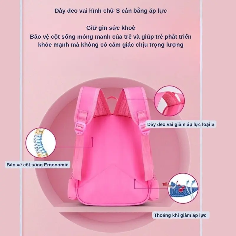 (Sẵn HCM) Tổng hợp các mẫu balo thỏ cho bé gái, balo mầm non dễ thương, cặp đi học chống gù lưng chống thấm nước cho bé 1