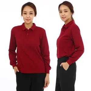 Tawon89 | Kaos Kerah Polo Maron Polos Wanita / Polo Shirt Polos Lengan Panjang Seragaman Reguler Fit
