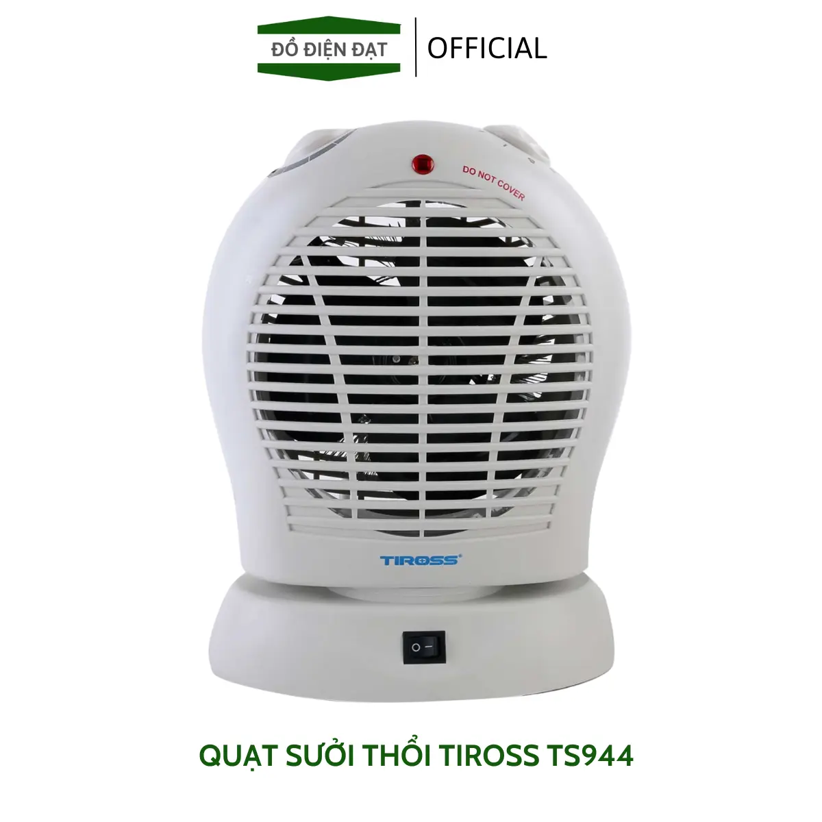 Quạt sưởi 2 chiều Tiross TS944, Có quay 2000w, Bảo hành 12 tháng
