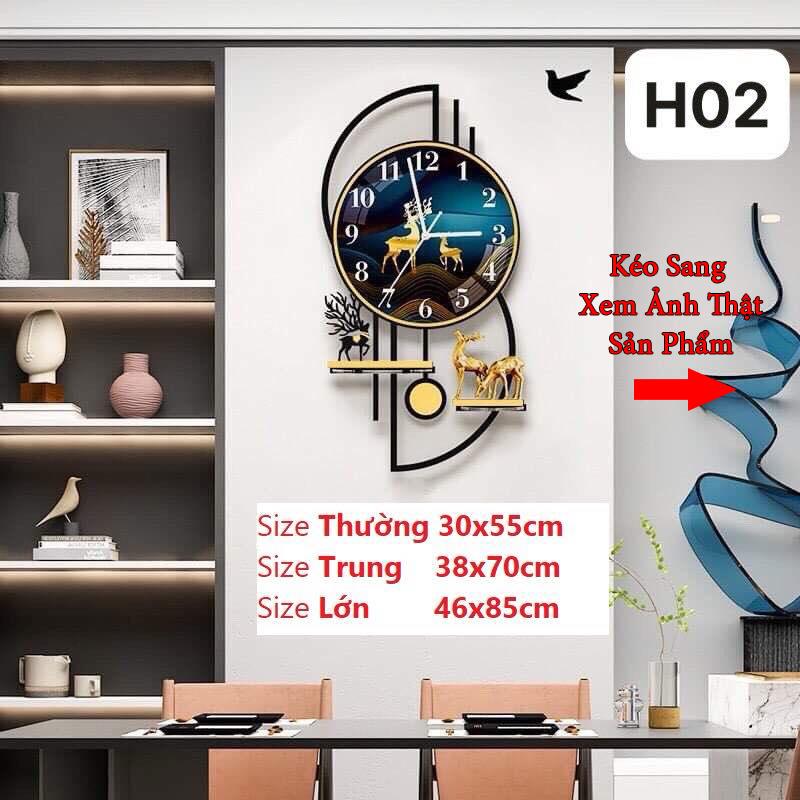  Tranh Đồng Hồ Hươu Tài Lộc Mã H02  KHÔNG KÈM ĐỒNG HỒ ĐIỆN TỬ   Decor Phòng ,Trang Trí Nhà ,Treo Tường... 