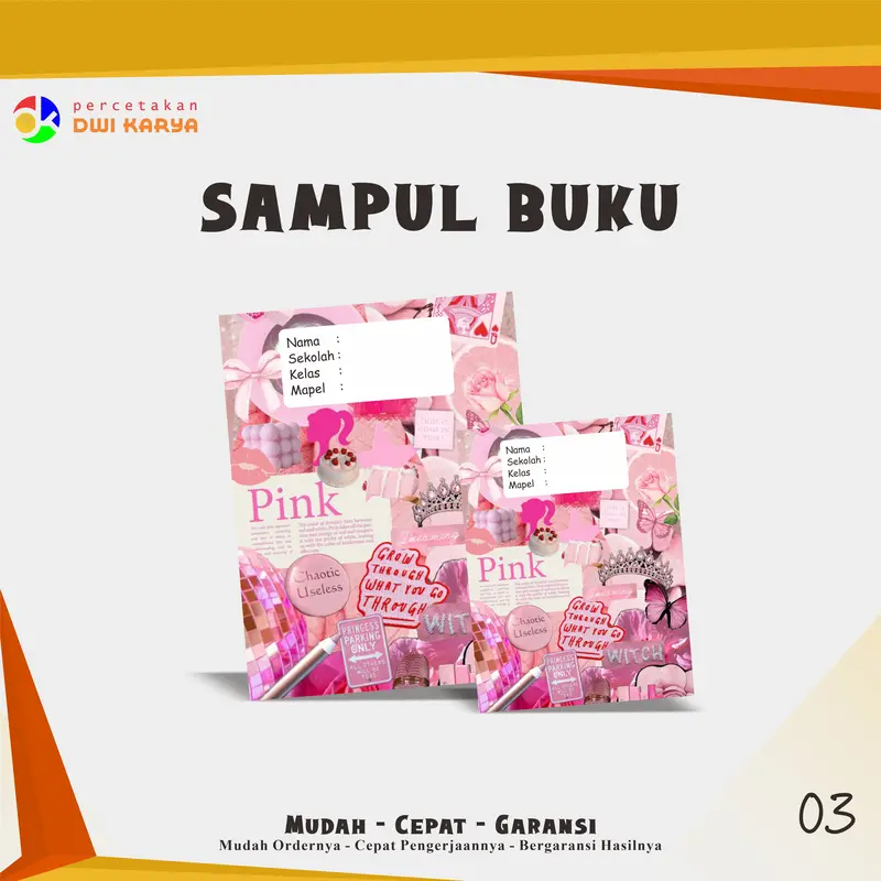 Sampul Buku Tema Barbie (2) Uk 21x16 Cm Bisa Request Ukuran 3