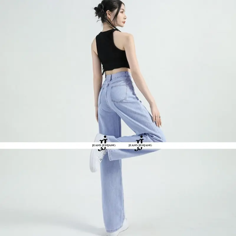 J&S Jeans Celana Highwaist kulot jeans wanita loose hangover Panjang Cewek 2