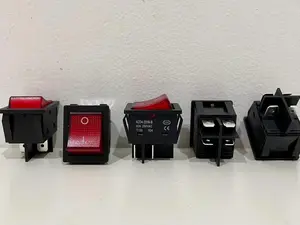 Saklar Switch Besar 4 Pin On-Off ada Lampu 25x32mm / Saklar 4 Kaki Switch 4 pin 30A