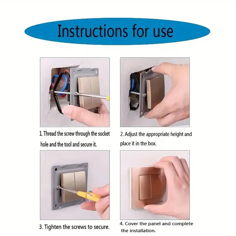 86-type Old Switch Socket Fixer, Universal Switch Socket Repairer Support Rod, Home Socket Dark Box Repairer, Switch Accessories 2
