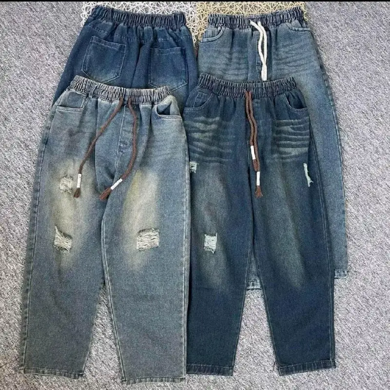 Quần bò Jeans dáng bagy,phom thụng cạm cao che khuyết điểm, chất bò thổ mềm thoải mái năng động women pants 0