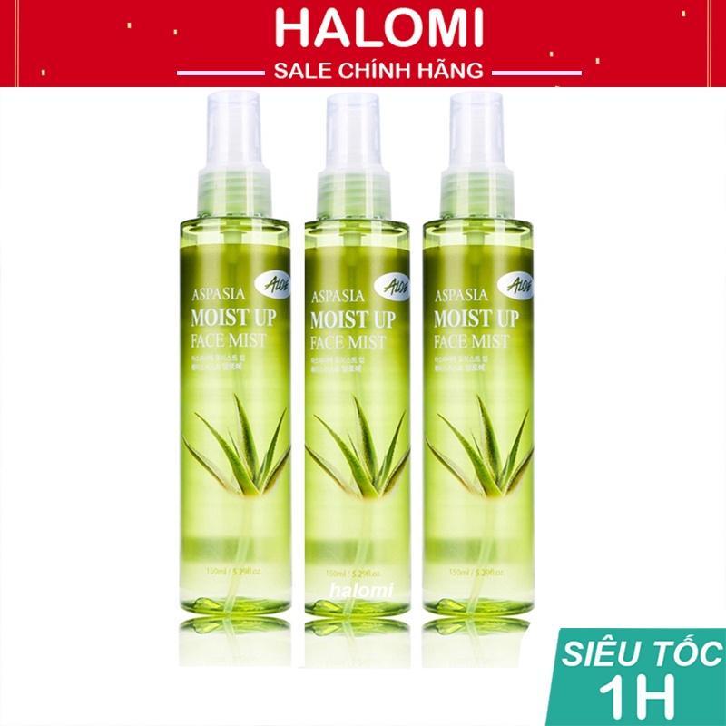  Xịt khoáng lô hội Aspasia Moist Up Face Mist Hàn Quốc 150ml khoáng nha đam dưỡng da Halomi 