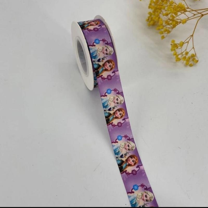 (1.5 Inch 10 Yards )Princess Printed Hair Accessories Material Hair Bow Ribbon Flower Cake Gift Packing Ribbons 7