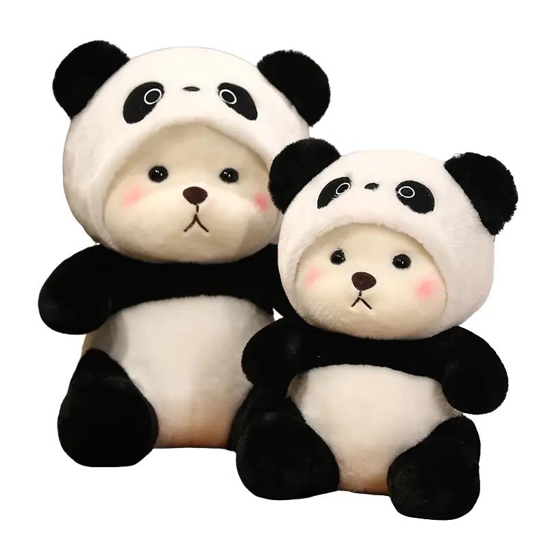  Gấu bông Lena cosplay gấu trúc mắt đen - thú nhồi bông Lena Panda dễ thương Thú Bông Toy Đồ Chơi Voi Phát Nhạc 