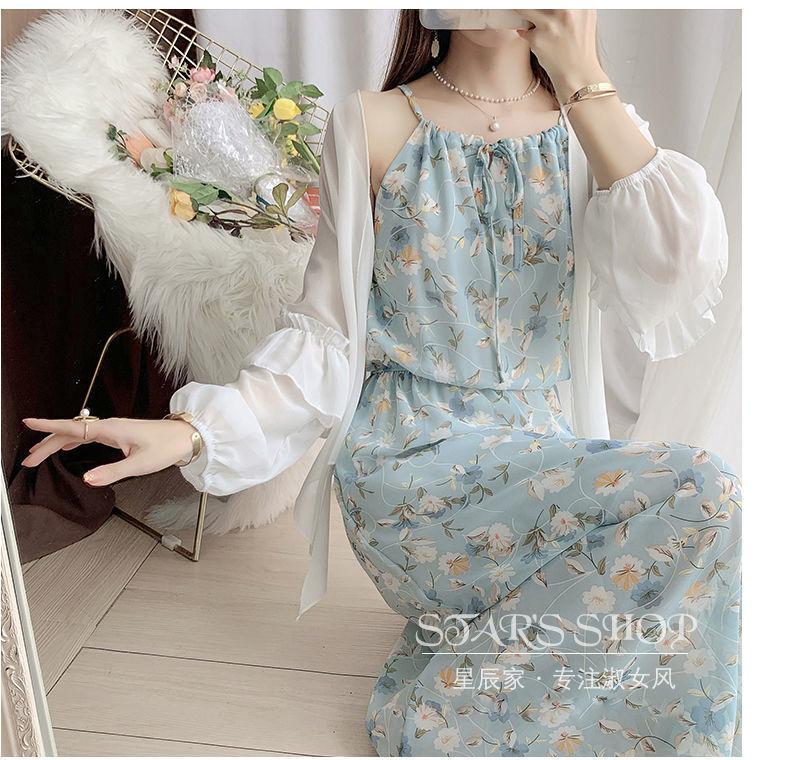 Product Introduction of Váy Hai Dây, Váy Voan Hoa, Quần Áo Chống Nắng, Áo Voan, Áo Cardigan, Bộ Đồ Hai Mảnh Cho Nữ, Váy Đi Kỳ Nghỉ Trên Bãi Biển, Váy Dài 7
