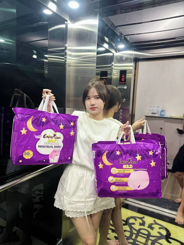 COMBO 50 MIẾNG BĂNG VỆ SINH QUẦN ENJOY QUEEN 40-80 KG, THẤM HÚT, THOÁNG KHÍ, DÙNG BAN NGÀY VÀ BAN ĐÊM 3