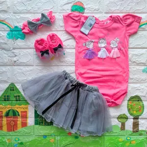 BAJU BAYI Perempuan 0 sampai 6 bulan Cewek SETELAN JUMPER bayi Perempuan Cewek NEWBORN baru lahir bayi perempuan cewek rok tutu bayi perempuan cewek lucu Free Bandana sepasang sepatu lucu 0 1 2 3 4  5 6 7 bulan set Pekanbaru