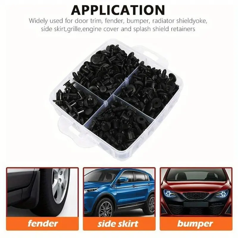 Car Clamp Kit, Automotive Fasteners, Durable Pins, Comprehensive Bumper Kit for Multiple Repairs, Car Repair Tools 7