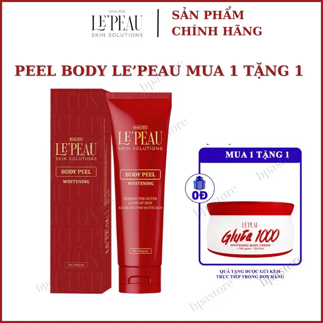 (Mua 1 Tặng 1) Kem Peel Body Whitening Le'peau - 150gr