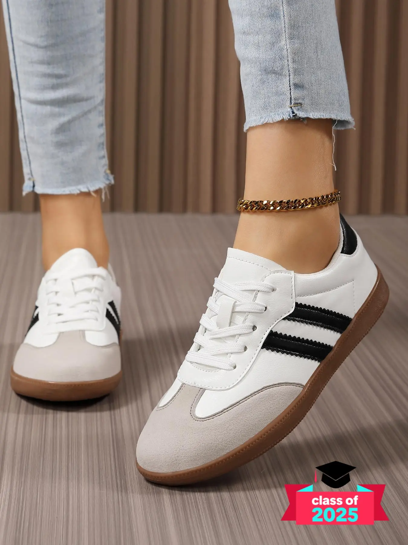 Women's Fashionable Lace Up Low Top Sneakers, Casual Comfortable Sports Shoes for Daily Wear, Female All-match Round Toe Shoes for Daily Wear