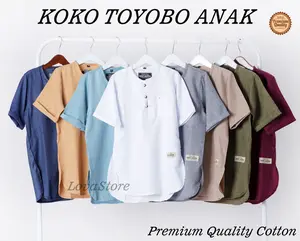 Pakaian muslim baju atasan koko anak - kurta dan koko pakistan anak - koko gamis anak Katun Toyobo Panjang