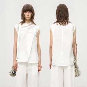 Classic Sleeveless Minimalist Cotton Shirt