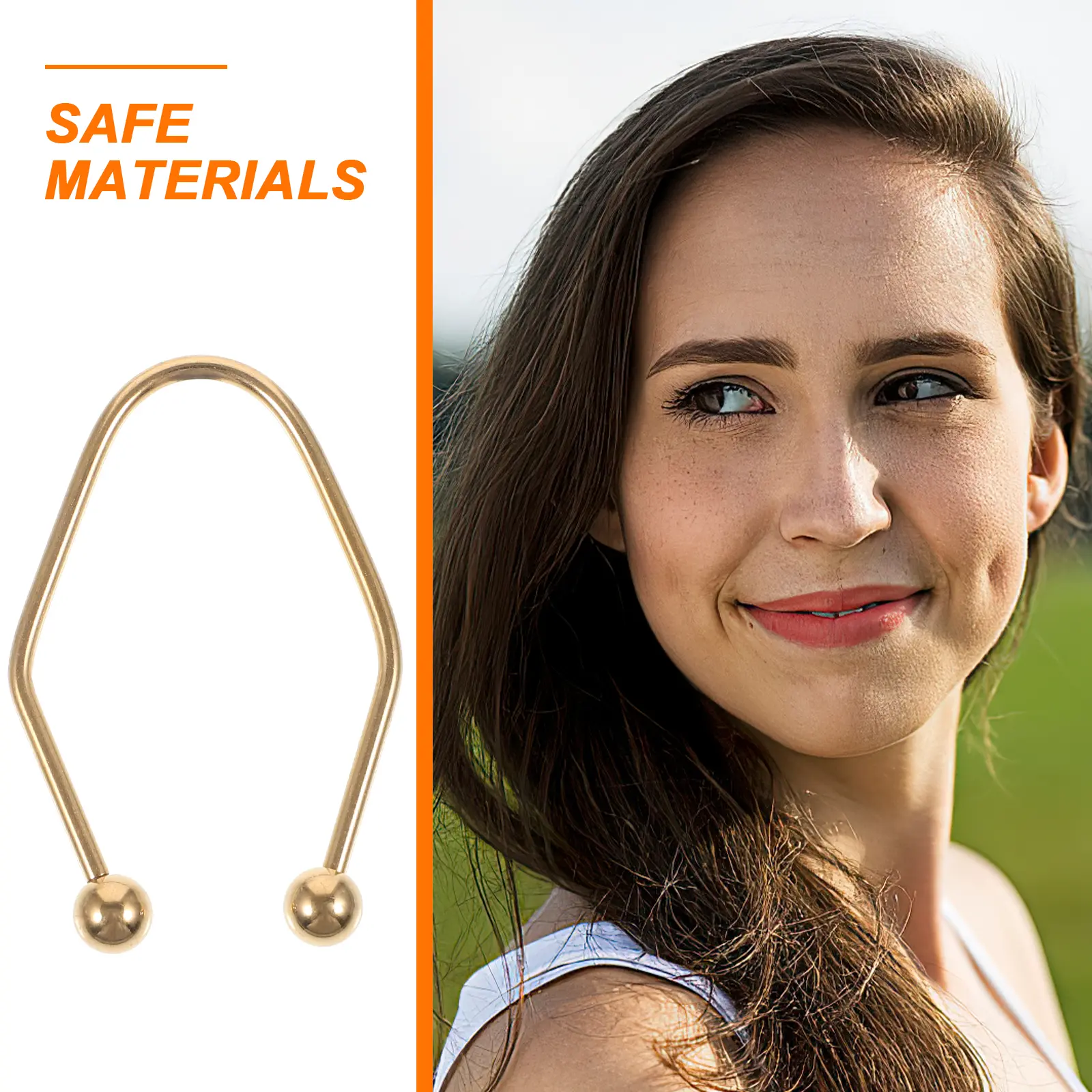 Dimple Trainer Face Dimples Maker Tools French Exercise Device Stainless Steel 4.00X2.50X0.50CM Golden