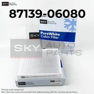 Filter AC Cabin PureWhite Innova Fortuner Yaris Vios Camry Vellfire Sienta Altis (87139-06080-82)