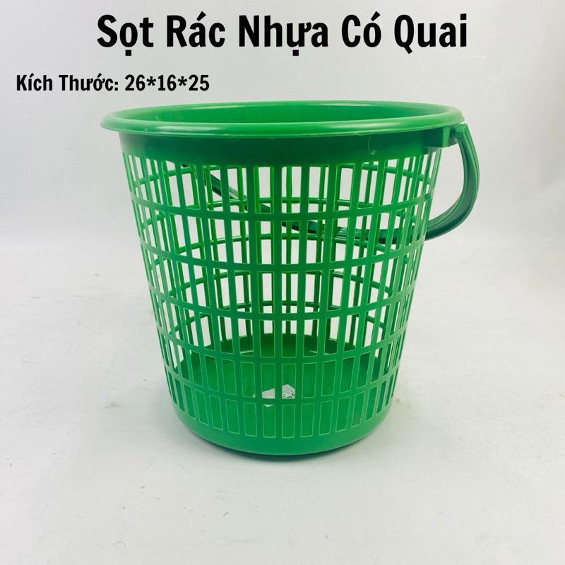 Sọt rác nhựa có quai giá rẻ GL 9109 cho nhà hàng, quán ăn - Thùng Rác t hùng chữ nhật 0